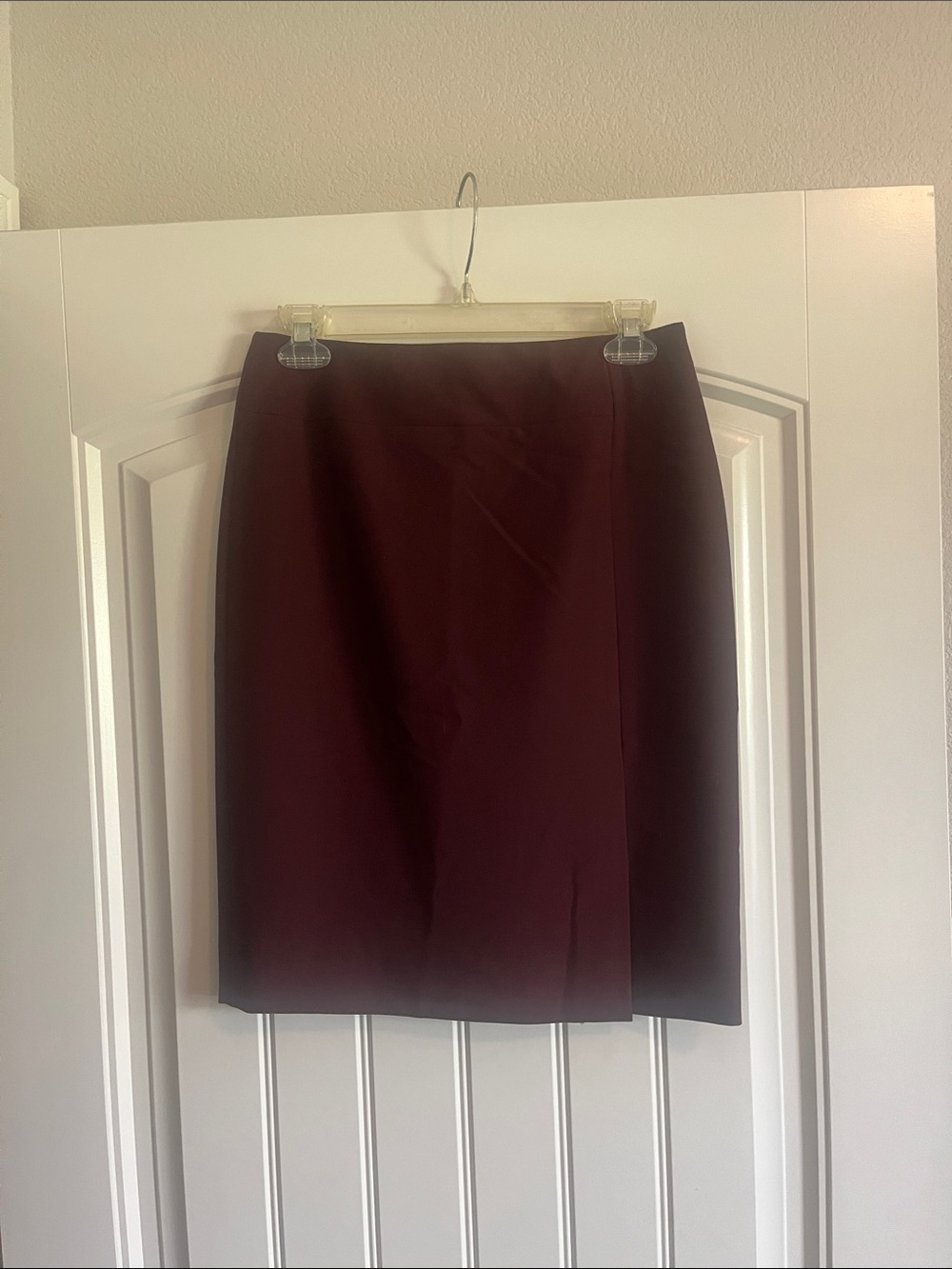 Classic Burgundy Pencil Skirt